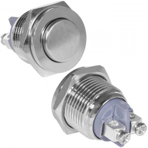 кнопка антивандальная ruichi gq16ph-10/n, off-(on), рабочая температура -25…+55 °c, никелированная л