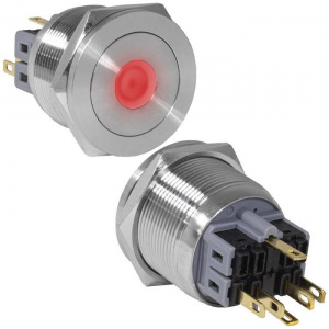 кнопка антивандальная ruichi gq25pf-11d/r/n, on-(off)+off-(on), рабочая температура -25…+55 °c, нике
