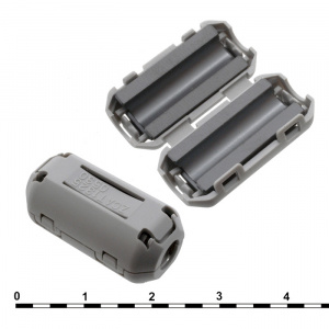 фильтр ферритовый на провод ruichi zcat1325-0530a, серый, в корпусе
