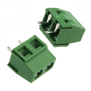 клеммная колодка винтовая ruichi xy304v-a-02p на 2 клеммы m2.5, шаг 5 мм, лифт, 12 а, 26-14 awg