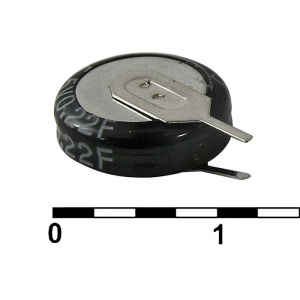 ионистор ruichi 5r5d11f22v, 0.22 ф, 5.5 в, -20…+70 °с, вертикальный