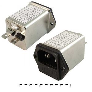 сетевой фильтр ruichi dl-10dz2r  10a. 250v, 2,2 нф