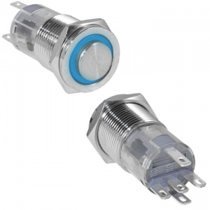 кнопка антивандальная ruichi las2gqph-11ze/b/n, on-on, рабочая температура -25…+55 °c, никелированна