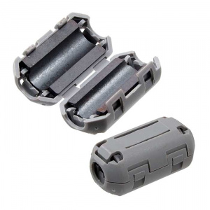 фильтр ферритовый на провод ruichi zcat1730-0730a, серый, в корпусе