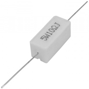 мощный постоянный резистор ruichi rx27-1 10 ом 5w 5% / sqp5, керамо-цементный корпус