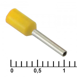 наконечник на кабель ruichi dn00508, жёлтая, 1x8 мм, 0.5 мм2
