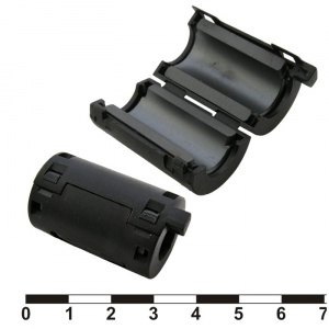 фильтр ферритовый на провод ruichi zcat2132-1130-bk, чёрный, в корпусе