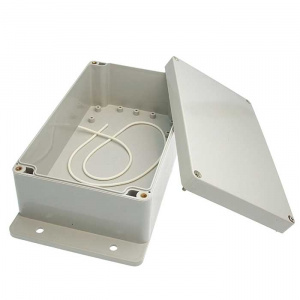 корпус для рэа пластиковый пылевлагонепроницаемый с фланцами ztm-electro z373mf, ip65, 200x120x75 мм