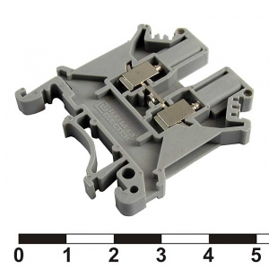 клеммная колодка на din-рейку ruichi pc 2.5, 32 а, 800 в, 1-проводное соединение, 24-12 awg, pa66, к