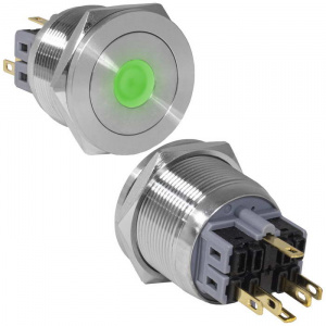 кнопка антивандальная ruichi gq25pf-11d/g/n, on-(off)+off-(on), рабочая температура -25…+55 °c, нике