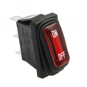 клавишный переключатель ruichi sb068-12v, ip65, on-off, 10.5x28.5 мм