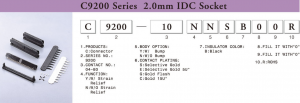 разъем  idc2-60 f „мама“ 60 pin 2.00х2.00мм  черный 1а 250в на шлейф 1.00мм hsm  c9200-60yysb00r