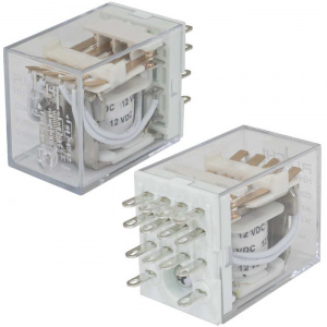 электромагнитное реле ruichi 4453(18f)-4 (hh54p) 12vdc 5а, 4c: 4pdt