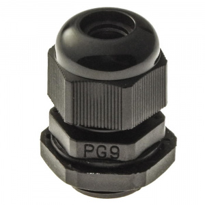 кабельный ввод ruichi pg 9 (ip 54) чёрный, полиамид