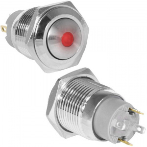 кнопка антивандальная ruichi gq16b-10zd/j/r/n, off-on, рабочая температура -25…+55 °c, никелированна