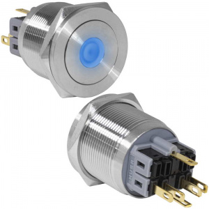 кнопка антивандальная ruichi gq25pf-11zd/b/n, on-off+off-on, рабочая температура -25…+55 °c, никелир