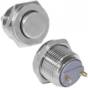 кнопка антивандальная ruichi gq16ph-10/j/n, off-(on), рабочая температура -25…+55 °c, никелированная