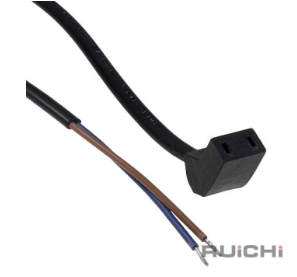 кабель питания для осевого вентилятора ruichi y008/st2, 0.6 м, 2х0,5 мм2, угловая вилка 45°