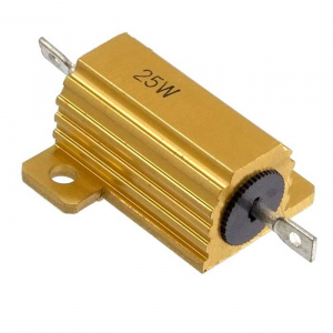 мощный постоянный резистор ruichi rx24 25w 5% 1r, алюминиевый корпус