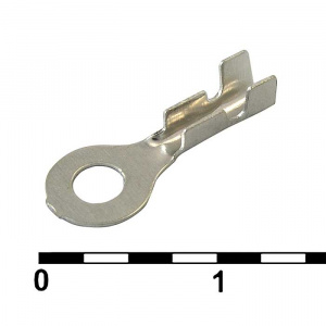 наконечник кольцевой неизолированный ruichi dj431-3a-b, 1,0-1,5 мм?, латунь луженая
