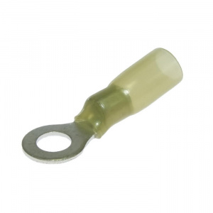 наконечник кольцевой изолированный ruichi rv5.5-6 hst, 48 а, 12-10 awg, желтый, латунь луженая