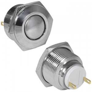 кнопка антивандальная ruichi gq19sb-10z/j/n, off-on, рабочая температура -25…+55 °c, никелированная 