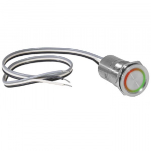 кнопка сенсорная с подсветкой, с фиксацией  ruichi ts25-11zc/rg/s off-on, м25, ip68,  нержавеющая ст