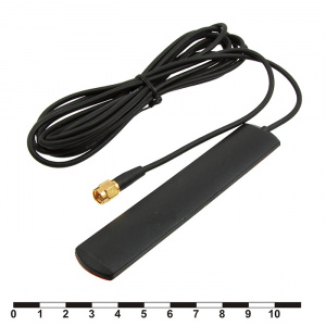 антенна gsm ruichi 2 дб, 3 м, кабель rg 174, разъём sma-p