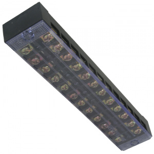 клеммная колодка винтовая с крышкой ruichi tb-2512, 24 контакта, м4, 25 а, 600 в, 10 awg, 6 мм2, кор