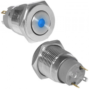 кнопка антивандальная ruichi gq16pf-10zd/j/b/n, off-on, рабочая температура -25…+55 °c, никелированн