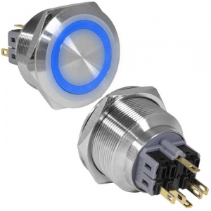 кнопка антивандальная ruichi gq30-11ze/b/n, on-off+off-on, рабочая температура -25…+55 °c, никелиров