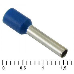 наконечник на кабель ruichi dn02512, синий, 2.2x12 мм, 2.5 мм2