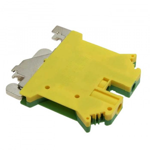 клеммная колодка на din-рейку sanhe shukt5n, ul/iec, 65 а, 2000 в, 24-10 awg, pa66, корпус желто-зел