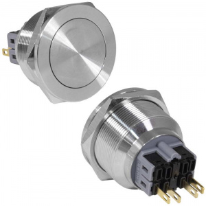 кнопка антивандальная ruichi gq28pf-11z/n, on-off+off-on, рабочая температура -25…+55 °c, никелирова
