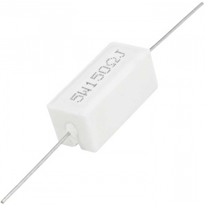 мощный постоянный резистор ruichi rx27-1 150 ом 5w 5% / sqp5, керамо-цементный  корпус