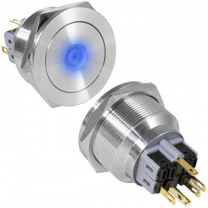 кнопка антивандальная ruichi gq30pf-11zd/b/n, on-off+off-on, рабочая температура -25…+55 °c, никелир