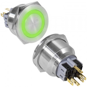 кнопка антивандальная ruichi gq28pf-11e/g/n, on-(off)+off-(on), рабочая температура -25…+55 °c, нике
