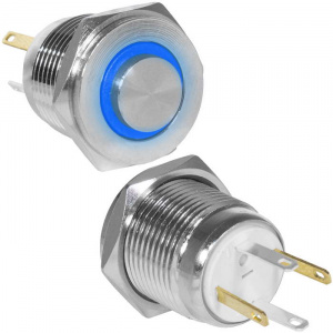 кнопка антивандальная ruichi gq16ph-10e/jl/b/n, off-(on), рабочая температура -25…+55 °c, никелирова