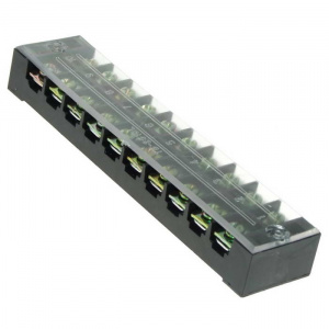 клеммная колодка винтовая с крышкой ruichi tb-2510, 20 контактов, м4, 25 а, 600 в, 10 awg, 6 мм2, ко