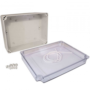 корпус для рэа пластиковый влагозащищенный ztm-electro z10-50c, ip65, 250x190x100 мм, с прозрачной к