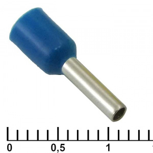 наконечник на кабель ruichi dn01508, синий, 1.7x8 мм, 1.5 мм2
