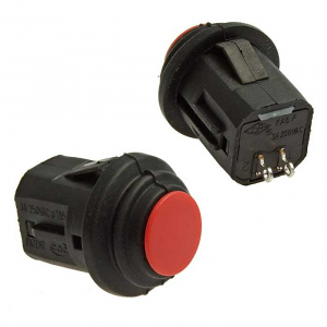 кнопочный переключатель ruichi sb570-r ip65, off-(on), 2p, d-14 мм, 3 a, 250 в, 50 мом, красный