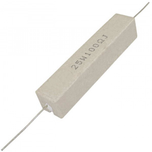 мощный постоянный резистор ruichi rx27-1 100 ом 25w 5% / sqp25, керамо-цементный  корпус