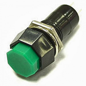 кнопочный переключатель ruichi pbs-14b, off-on, зелёный
