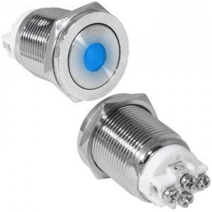 кнопка антивандальная ruichi gq19pf-10zd/b/n, off-on, рабочая температура -25…+55 °c, никелированная