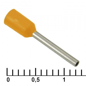наконечник на кабель ruichi dn00510, оранжевый, 1x10 мм, 0.5 мм2