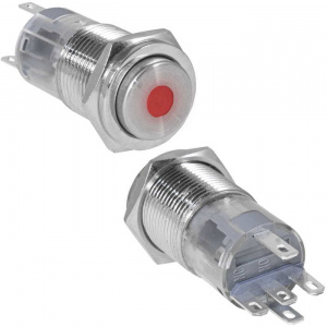 кнопка антивандальная ruichi las2gqph-11zd/r/n, on-on, рабочая температура -25…+55 °c, никелированна