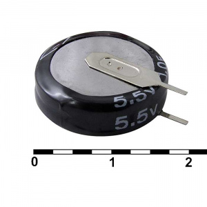 5r5d20f100v kamcap ионистор, 1.0 ф, 5.5 в, -20…+70 °с, вертикальный
