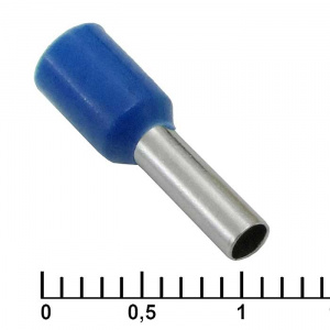 наконечник на кабель ruichi dn02508, синий, 2.2x8 мм, 2.5 мм2