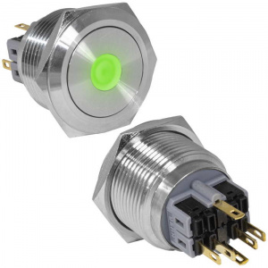 кнопка антивандальная ruichi gq30-11zd/g/n, on-off+off-on, рабочая температура -25…+55 °c, никелиров